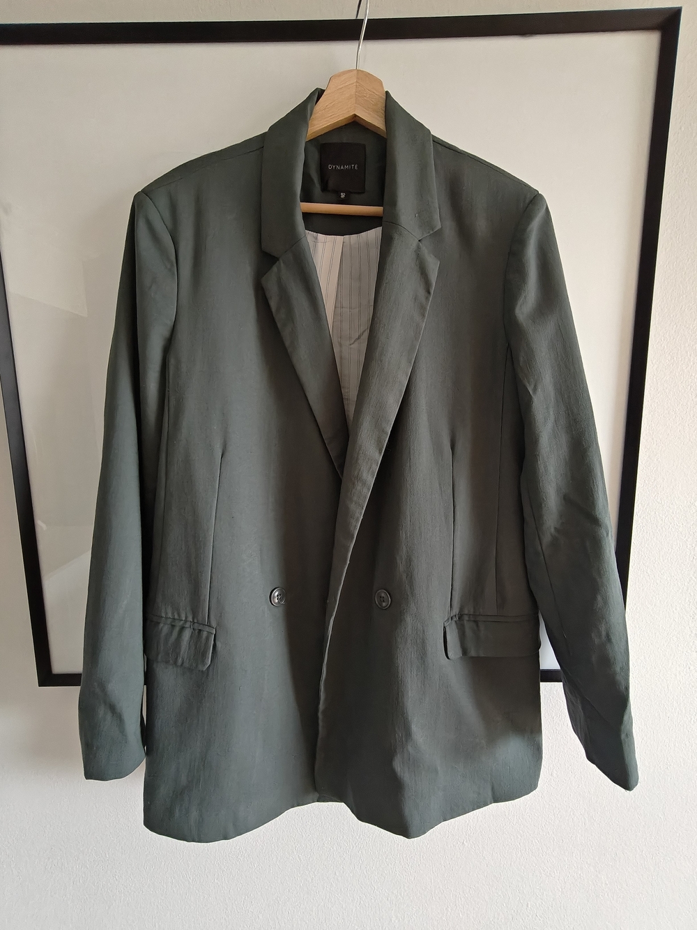 Dynamite Olive Green Double-Button Women's Blazer